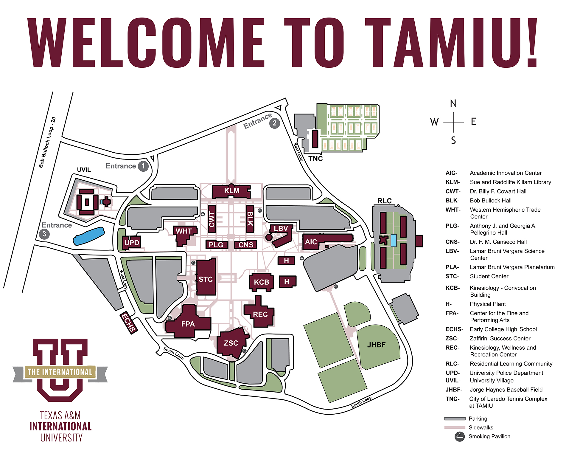 Texas A&M International University Campus Map