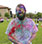 Male TAMIU student at Holi Festival