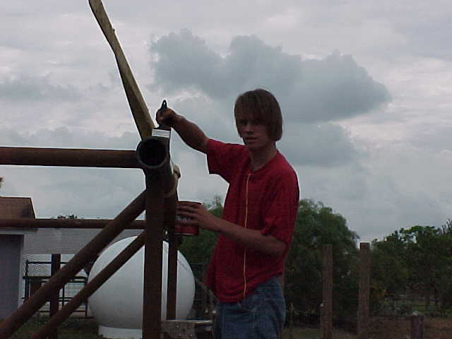 Working on the tower