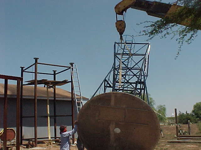 Working on the tower