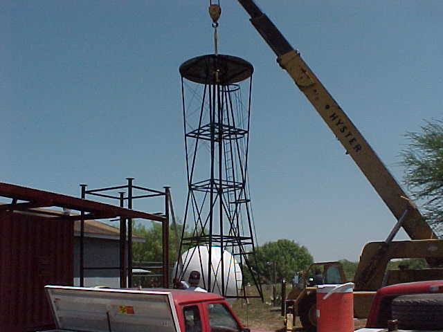 Working on the tower
