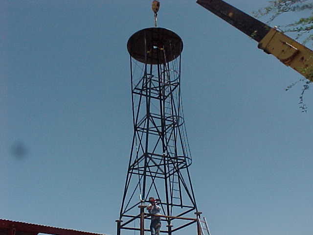 Working on the tower