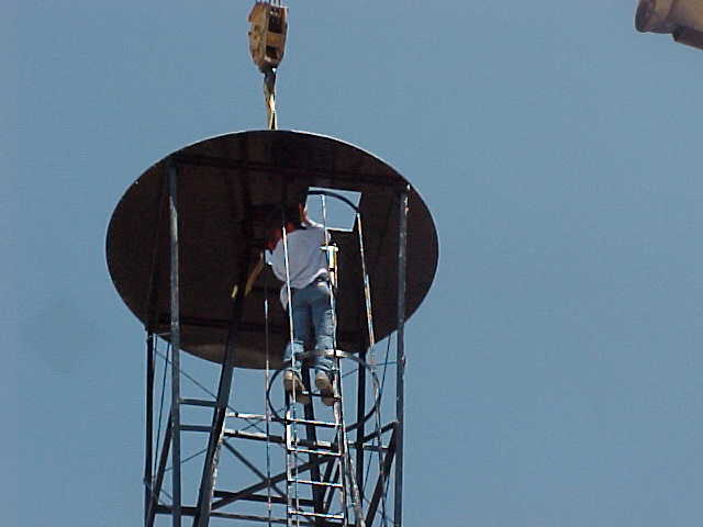 Working on the tower