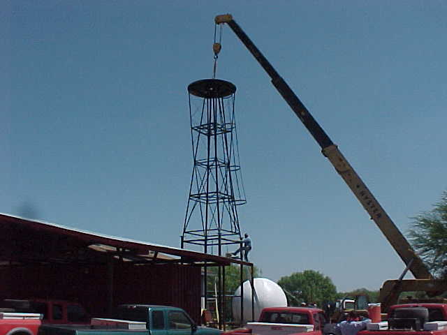 Working on the tower