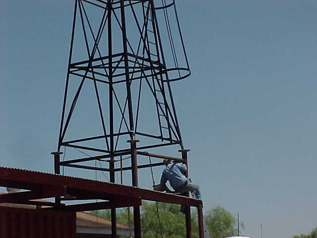 Working on the tower