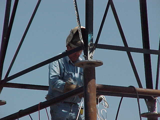 Working on the tower