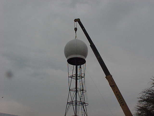 Working on the tower