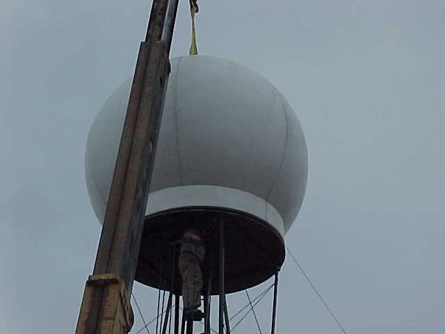 Working on the tower