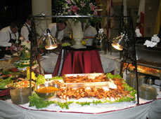 Lamb chops display.