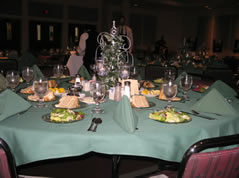 Ballroom table setup.