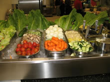 Salad bar in dusty's diner.