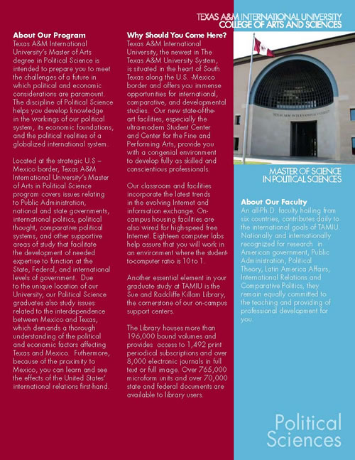 Political Science Program Flier