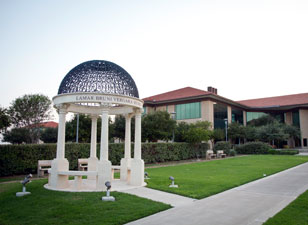 Students sitting in grass.