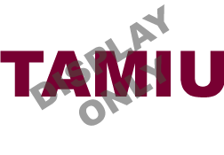 TAMIU wordmark in maroon
