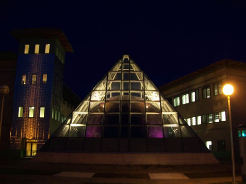TAMIU Planetarium at Night