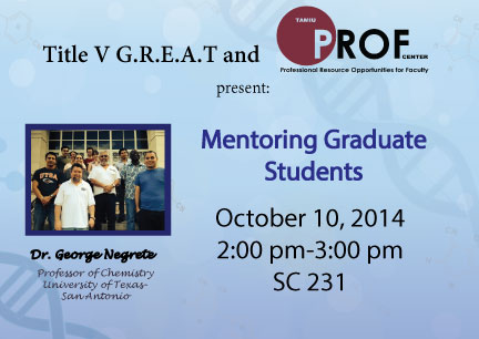 Mentoring Graduate Students Workshop
