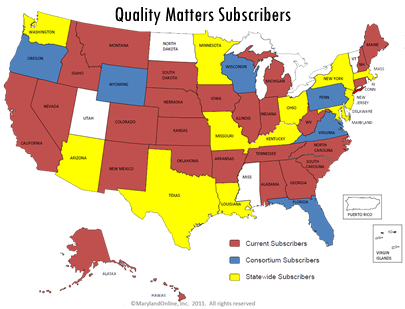 Thumbnail Image of Quality Matters Subscribers in the United States