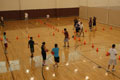 Students playing at basketball court 1