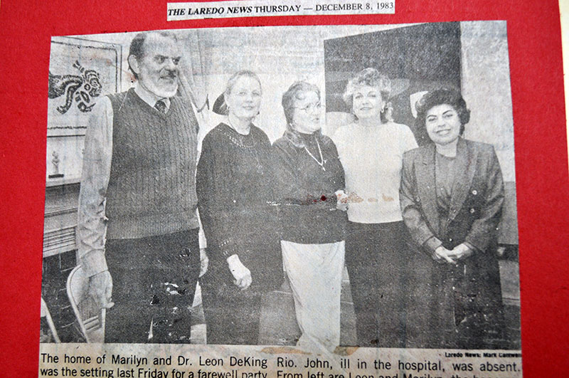 Dr. DeKing is pictured with four women as a celebration for his re-election is taken.