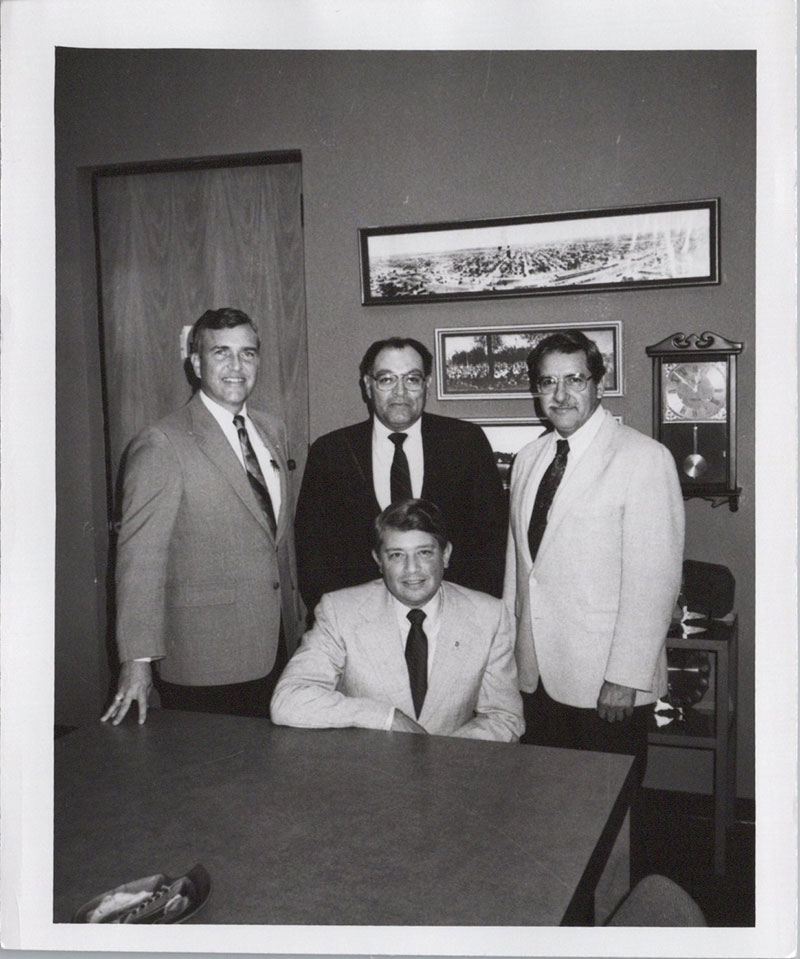 Photographed are Drs. Pacheco, Sayavedra, and Ball along with Joe Garcia.