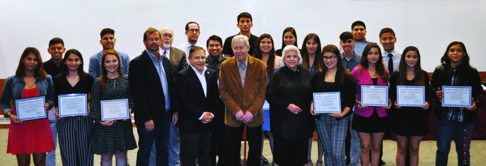 TAMIU's D & J Alexander Foundation Scholarship receipients meet with Senator Judith Zaffirini and members of the Foundation Board in ceremonies at the University.