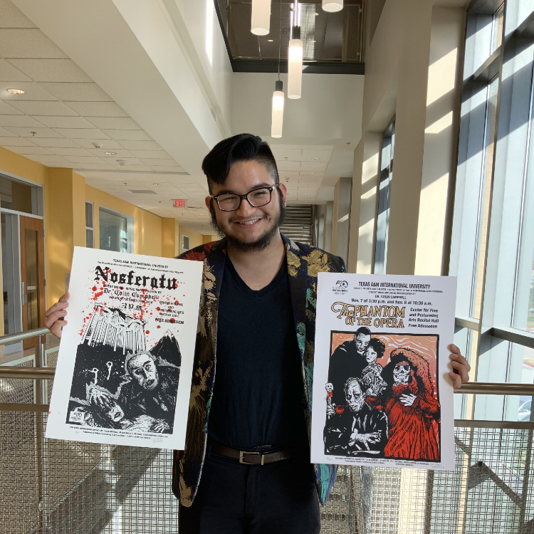 Christian Terrazas, senior art major and printmaker