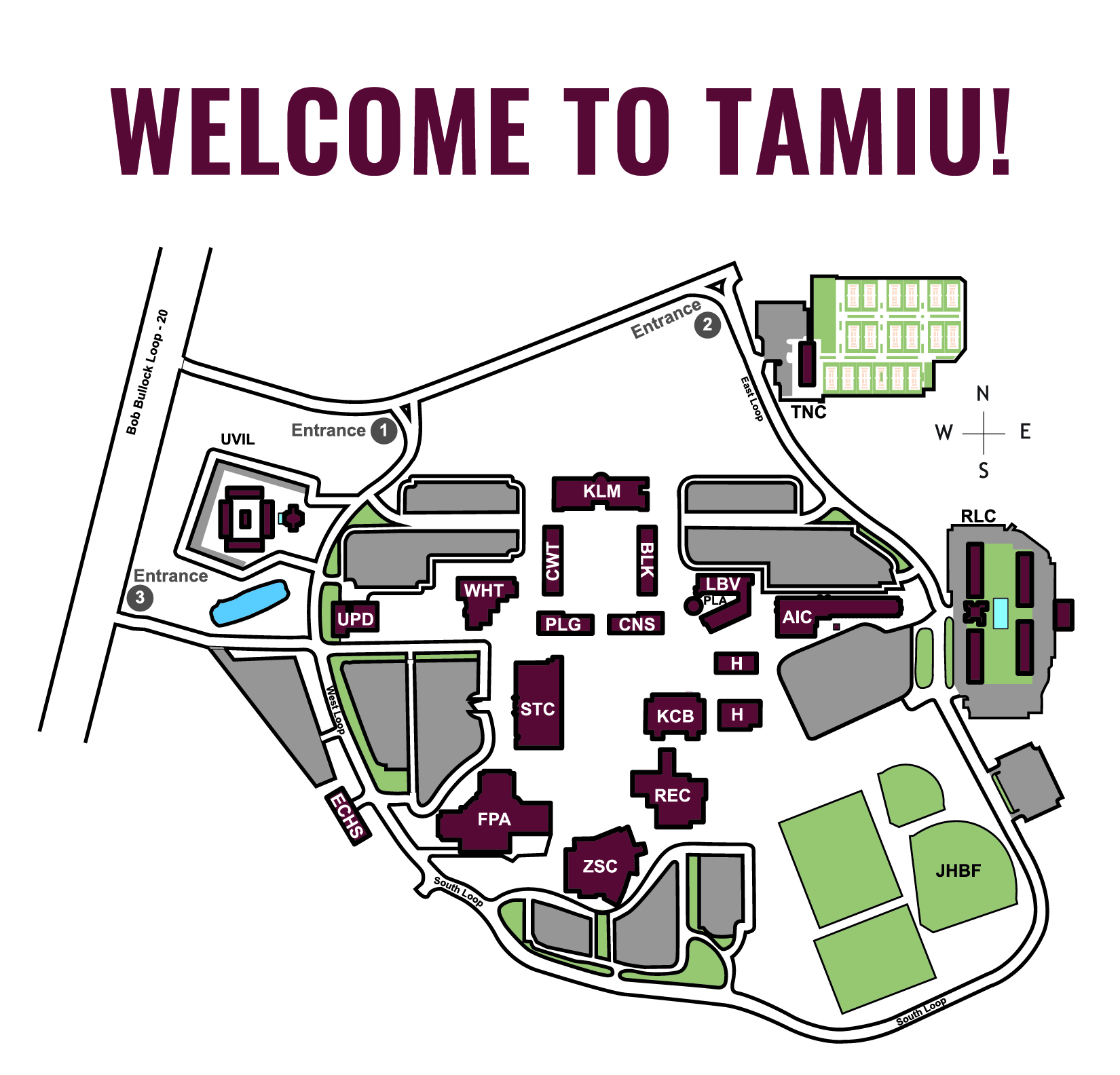 Texas A&M International University Campus Map