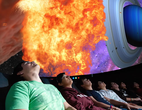 Audience at the Lamar Bruni Vergara Planetarium