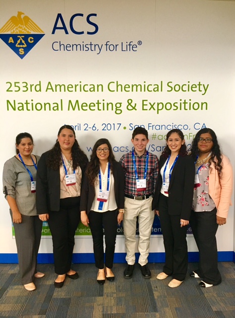 TAMIU students presenting research at the American Chemical Society (ACS) National Meeting in San Francisco.
