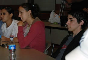 Group of students listening intently