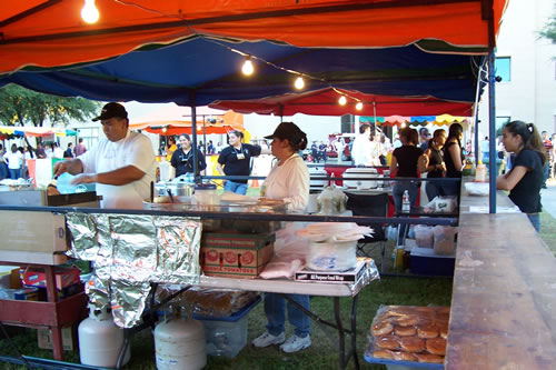 Food vendors hard at work