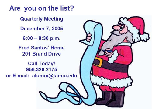 December Meeting Announcement