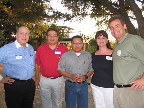 Gerry Schewbel, Ramiro Herrera, Rene Arriaga, Olga Guzman (IBOC Hosts) and C.Y. Benavides, III