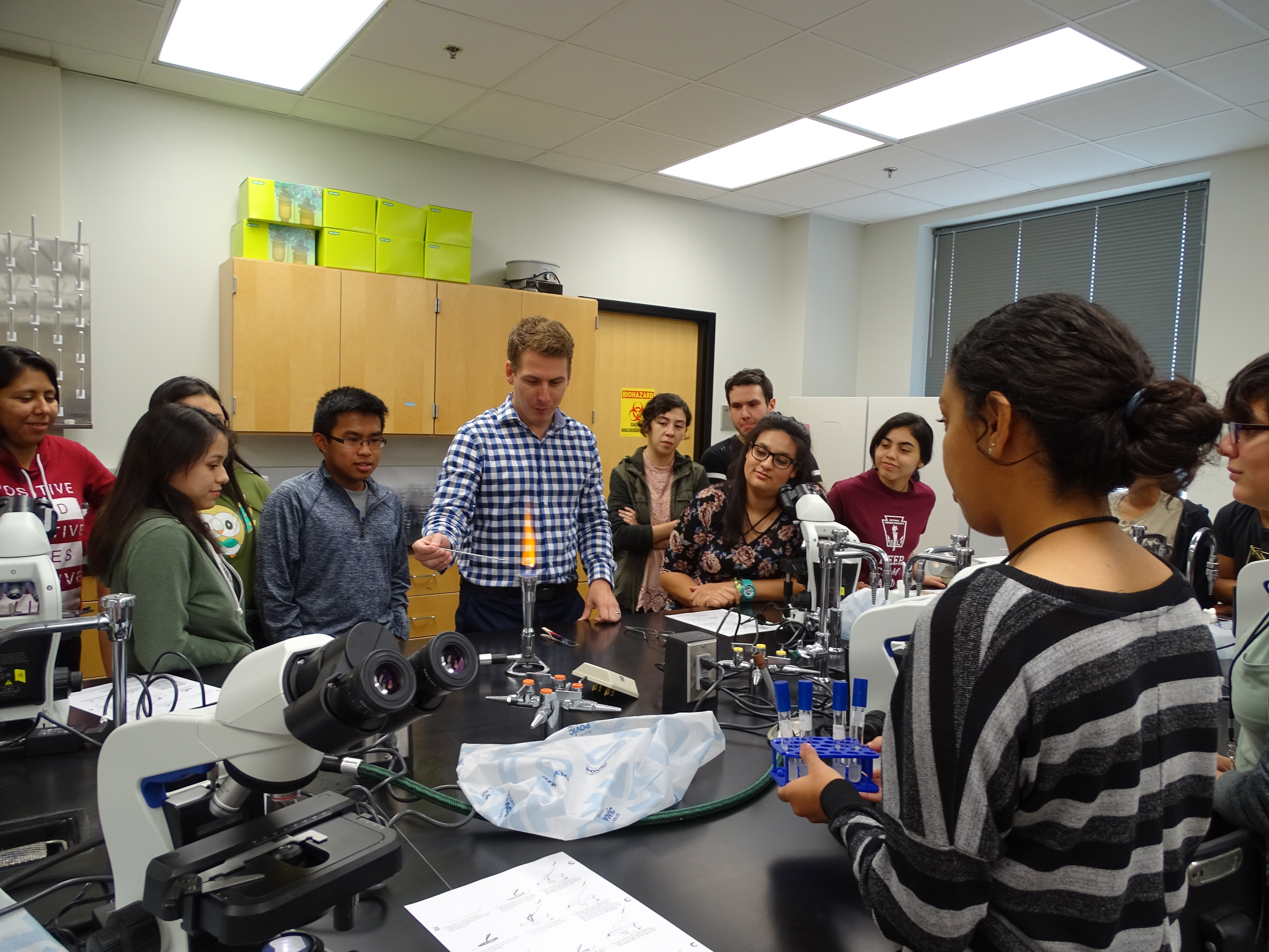 Students in research lab