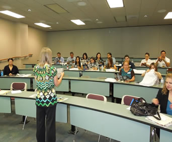 ESL students and instructor