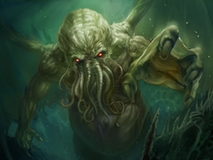 An artist's rendering of Lovecraft's monster Cthulhu