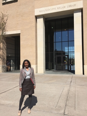 Dr. Chakkalakal in front of Killam Library