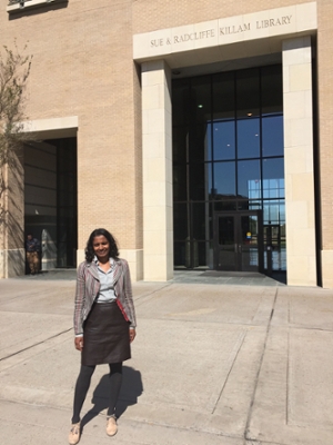 Dr. Chakkalakal in front of Killam Library