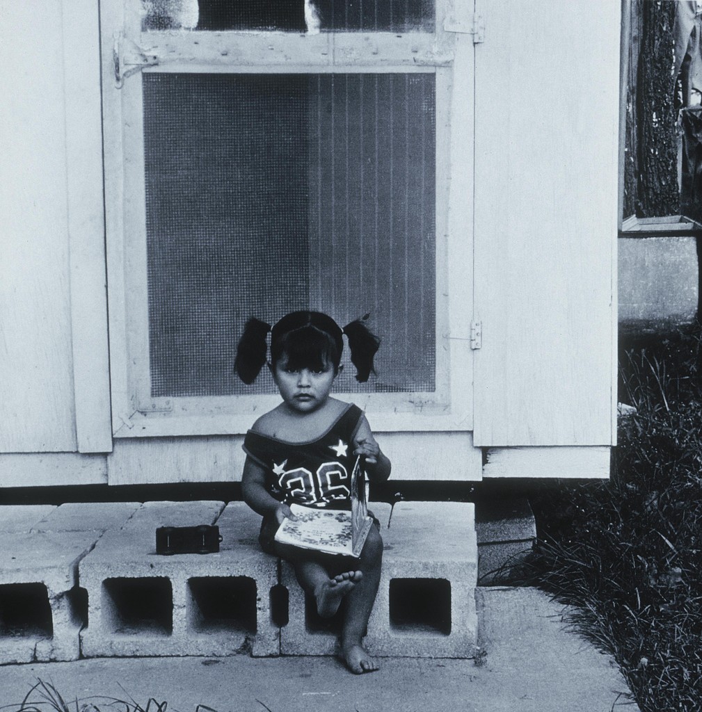 On the doorstep: migrant camp Northwest Ohio Light, Ken, 1980