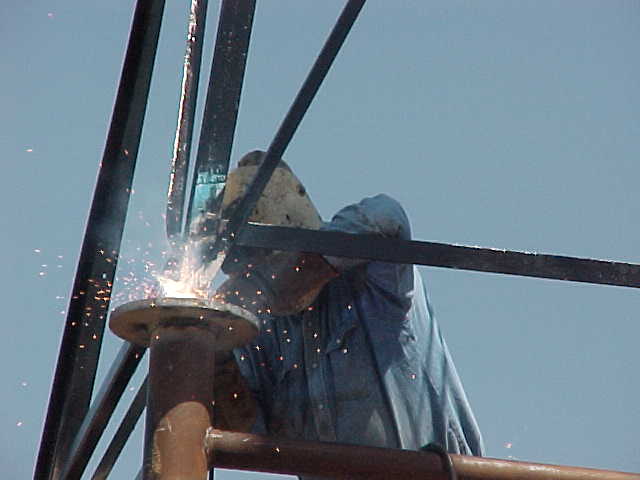 Working on the tower