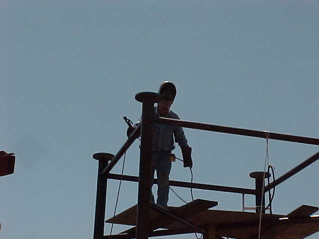 Working on the tower