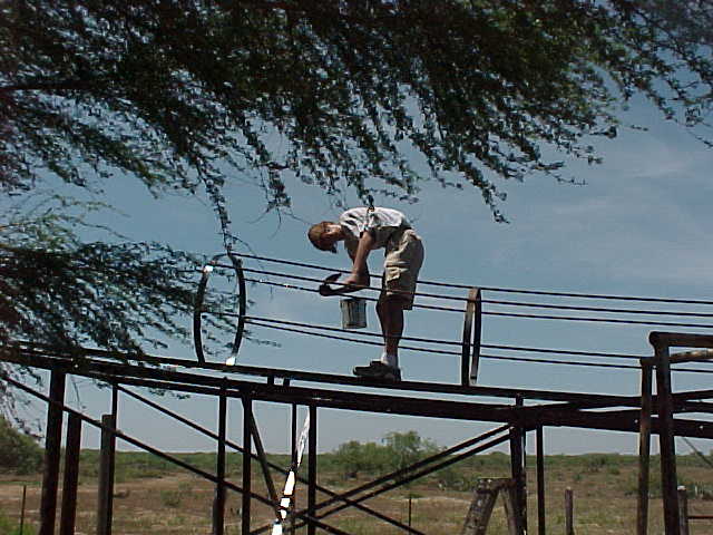 Working on the tower