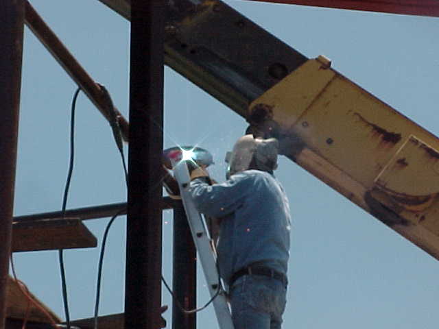 Working on the tower