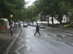 TAMIU student on Abbey Road