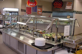 food court salad bar.