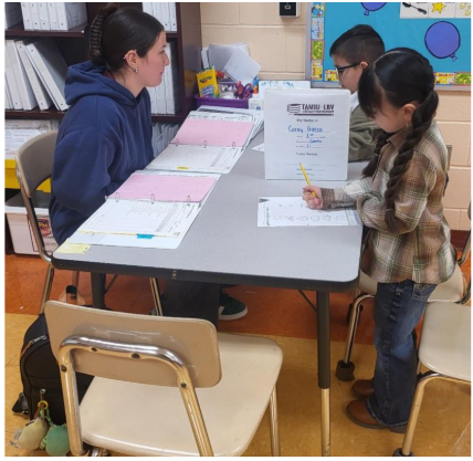 Ellie tutoring at Bruni