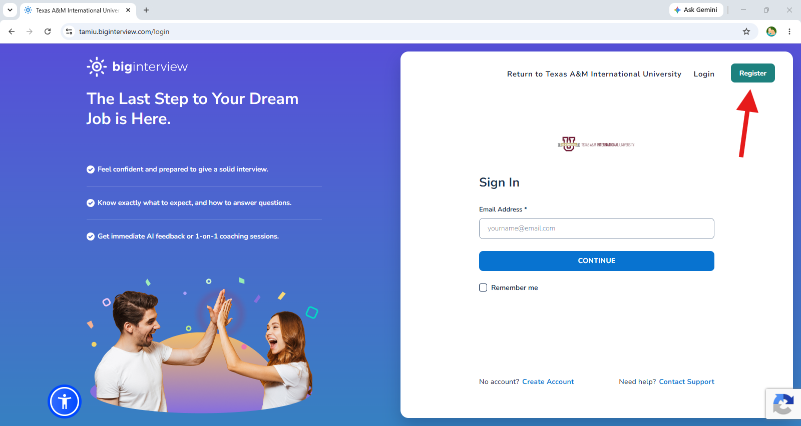 Big Interview Homepage