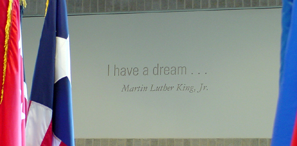 Martin Luther King's saying displayed
