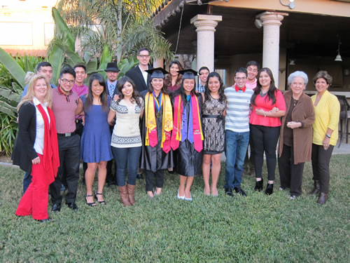 Oscar M. Laurel Endowed Scholarship recipients, left to right, front row, are: Rebecca Laurel (benefactor), Francisco A. Ruíz ’15, Jessica A. Rentería ’15, Amy L. González ’17, Shantal J. Lara ’13, Maria G. Coronado ’13, Brittney A. Domínguez ’17, Roberto J. Trujillo ’16, Mayra A. Ramos ’15, Elsa Laurel (benefactor), and Elsa Nicholson (benefactor). Back row: Juan A. Medina ’17, Fernando Juárez Jr. ’17, Ramon D. Avila ’16, Rodolfo González ’17, Leticia R. Ortíz ’15, Edgar H. Quiñones ’14, Omar Bretado ’15.