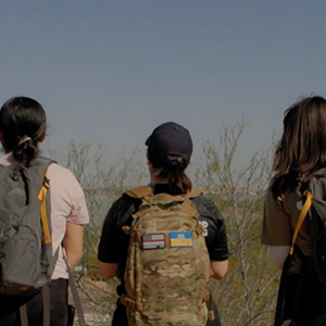 Students Staring at a Scenic View